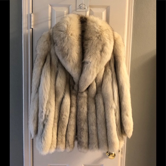 FOX FUR, Sakowitz Furs, long sleeve, Tan, Jacket, size 12 - Picture 2 of 10